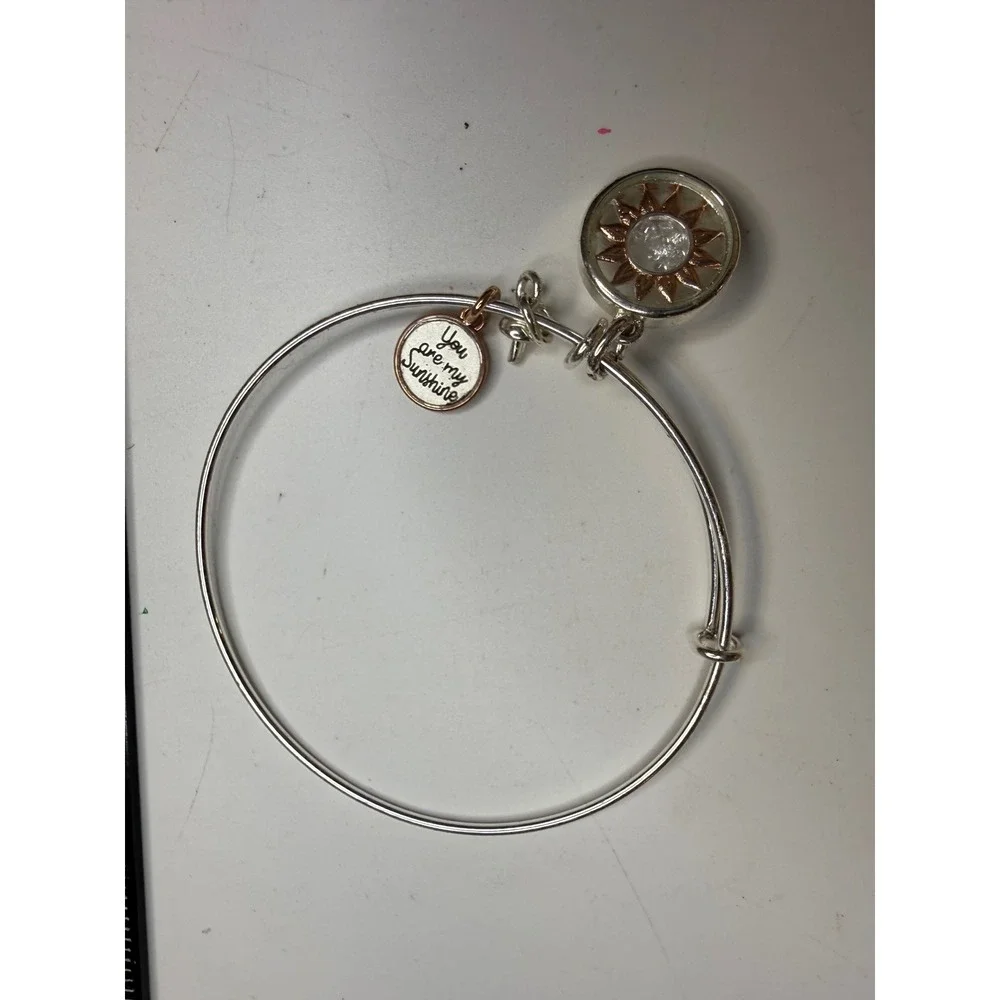 You Are My Sunshine Sun Shaker Charm Expandable Bangle Bracelet